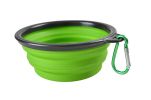 350ml/1000ml Large Collapsible Dog Pet Folding Silicone Bowl Outdoor Travel Portable Puppy Food Container Feeder Dish Bowl - Green - 1000ml