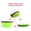 350ml/1000ml Large Collapsible Dog Pet Folding Silicone Bowl Outdoor Travel Portable Puppy Food Container Feeder Dish Bowl - Green - 1000ml