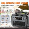 Portable Power Station;  500W Solar Generator with 484Wh Backup Lithium Battery;  110V AC Outlets;  USB-C PD 100W;  Outdoor Generators with LED Light